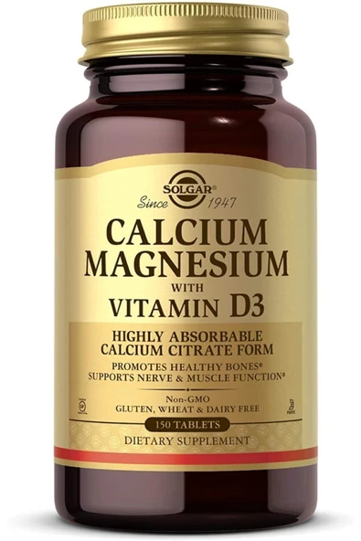 Solgar Calcium Magnesium Vitamin D3 150 Tablet ürün görseli 1