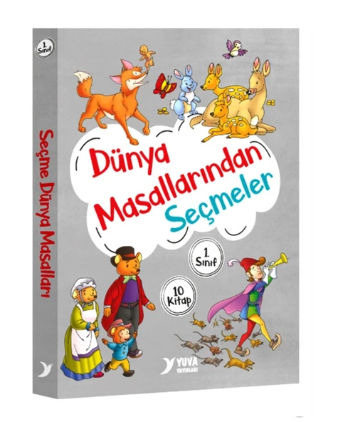 Yuva 1.Sınıf Dünya Masallarından Seçmeler Seti 10Lu 16şar syf ürün görseli 1