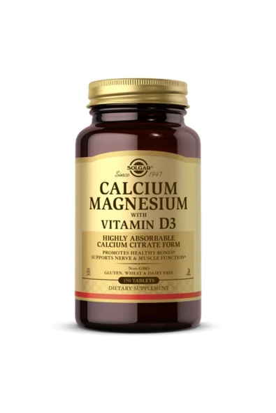 Solgar Calcium Magnesium Vitamin D3 150 Tablet ürün görseli 1
