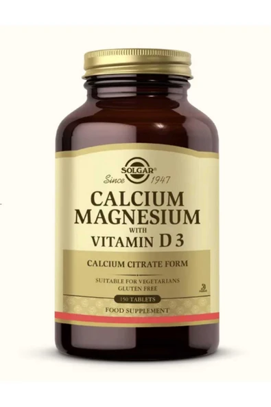 Solgar Calcium Magnesium Vitamin D3 150 Tablet ürün görseli 1