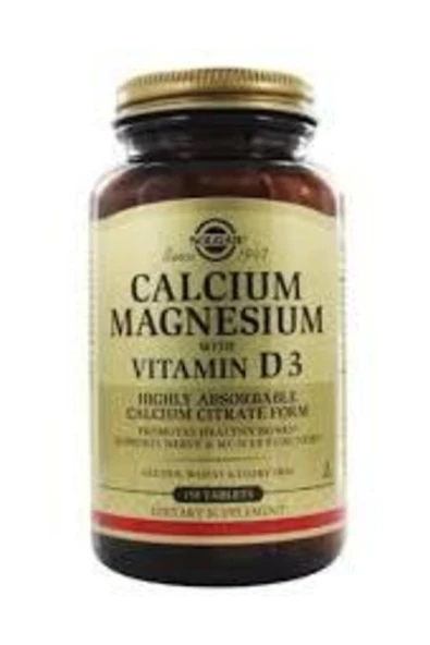 Solgar Calcıum Magnesıum  Vitamin D3 150 Kapsül ürün görseli 1