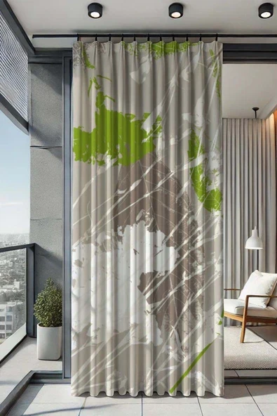 sizenelazım Su Geçirmez Desenli Oxford Balkon Perdesi Güneşlik ve Yağmurluk Renk ve 250 cm Boy Ölçü Seçenekli ürün görseli 1