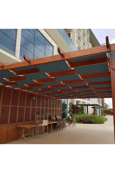 size ne lazım 70cm x 7m Antrasit Su Geçirmez Dekoratif Gölgelik Battı Çıktı ürün görseli 1