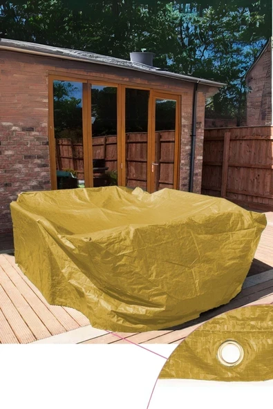 size ne lazım (1m x 5m x 1m) Sarı Bahçe Mobilya Koruma Örtüsü  Su Geçirmez Branda ürün görseli 1