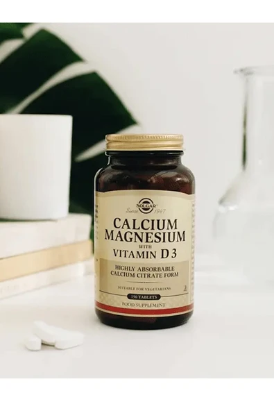 Solgar Calcium Magnesium With Vitamin D3 150 Tablet - Resim 2