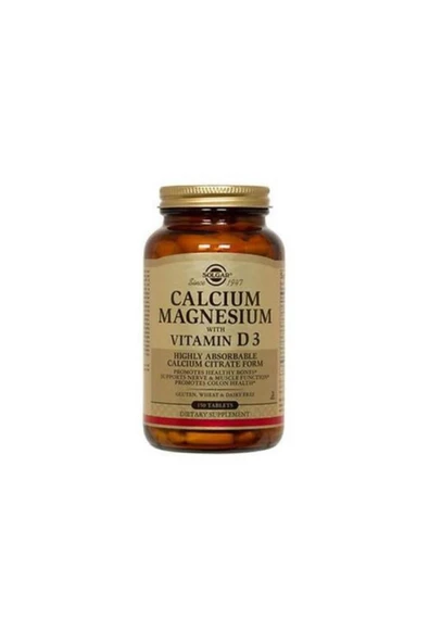 Solgar Calcium Magnesium With Vitamin D3 150 Tablet ürün görseli 1