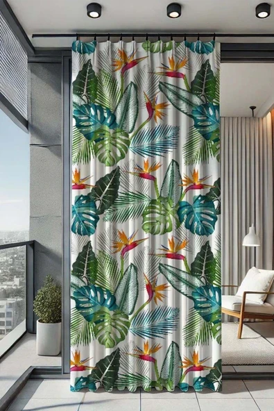 sizenelazım Su Geçirmez Desenli Oxford Balkon Perdesi Güneşlik ve Yağmurluk Renk ve 250 cm Boy Ölçü Seçenekli ürün görseli 1