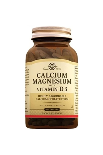 Solgar Calcium Magnesium Vitamin D3 150 Tablet ürün görseli 1