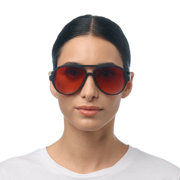 Okkia Alessio Unisex Güneş GözlüğüSiyah / Lens : Kırmızı ürün görseli 1