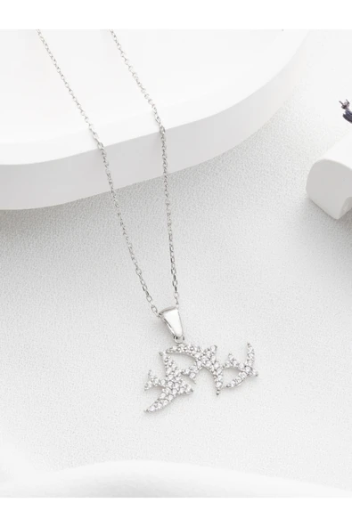 Two Arts Jewelry Kadın 925 Ayar Gümüş Uçan Kuşlar Kolyesi | Hediye Kutusunda Gümüş 45 cm ürün görseli 1