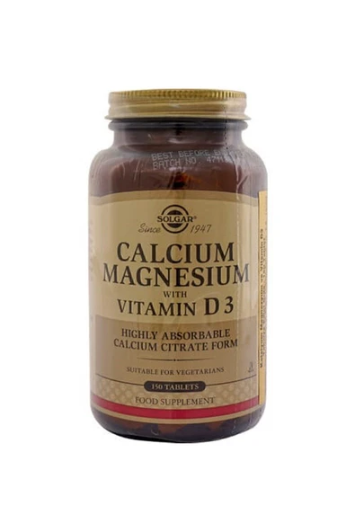 Solgar Calcium Magnesium Vitamin D3 150 Tablet ürün görseli 1