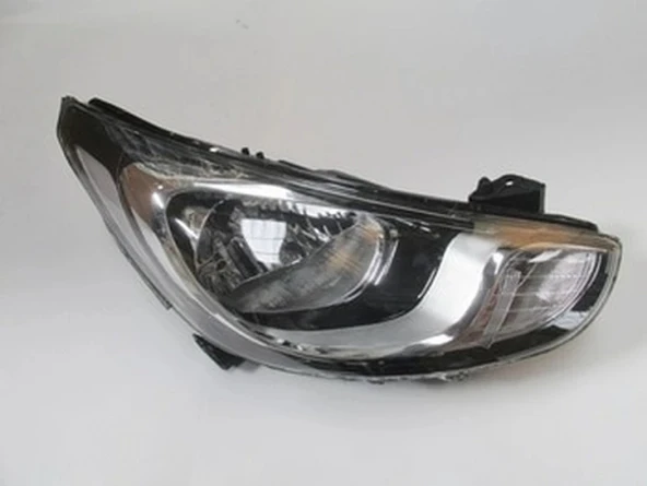 Hyundai Accent Blue 2011-2014 Far Lambası Sağ Elektrikli - Motorlu - Beyaz Reflektörlü Ledsiz H4 (8 Pin ) (Adet) (Oem No ürün görseli 1