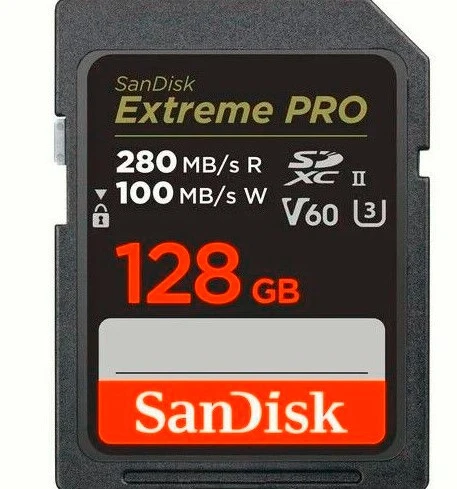 SanDisk 128GB Extreme PRO UHS-II SDXC 280MB/s V60 Hafıza Kartı ürün görseli 1