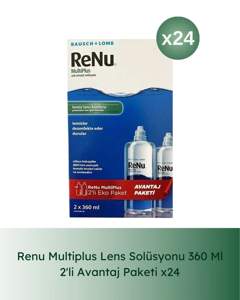 Renu Multiplus Lens Solüsyonu 360 Ml - İkili Kofre 24 Lü Paket ürün görseli 1