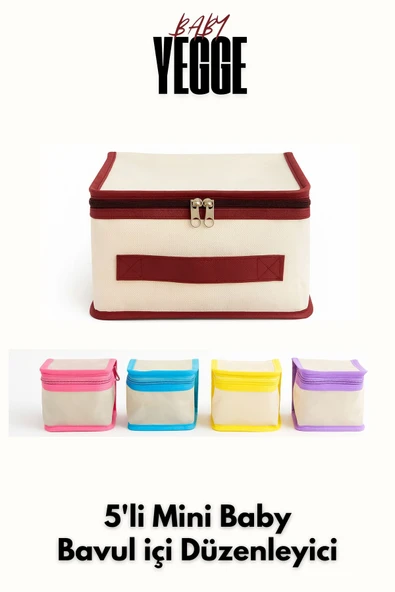 YEGGE 5'li Çocuk Odası Baby Valiz Düzenleyici Bavul İçi Organizer Set Unisex Çanta Düzenleyici ürün görseli 1