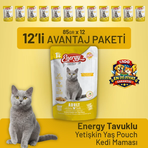 Tavuklu Yetişkin Yaş Kedi Maması 85 g - 12 Adet ürün görseli 1