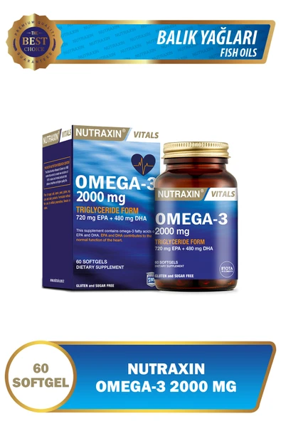 Nutraxin Omega-3 2000 Mg 60 Kapsül ürün görseli 1