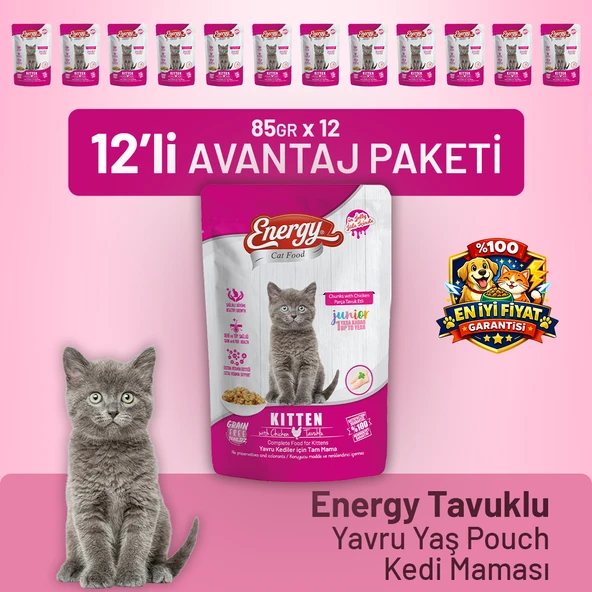 Tavuklu Yavru Yaş Kedi Maması 85 g - 12 Adet ürün görseli 1