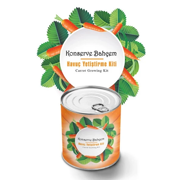 Norino Norino® Konserve Bahçem Evde Konservede Havuç Yetiştirme Büyütme Kiti ürün görseli 1