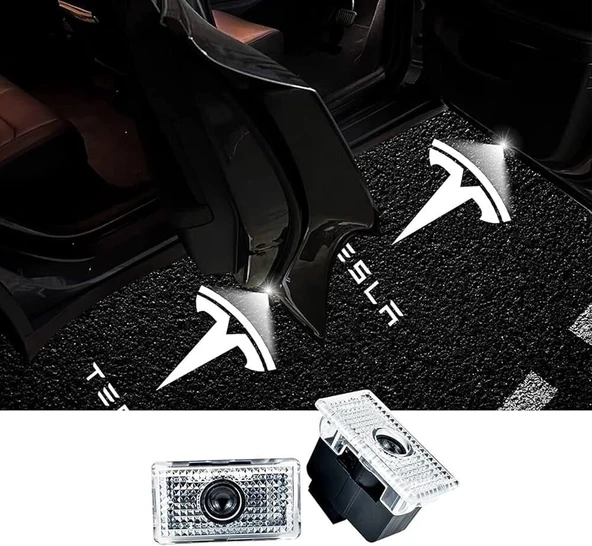 AUTOGP Tesla juniper kapı altı ışık lazer led logo hoşgeldin aydınlatması ürün görseli 1