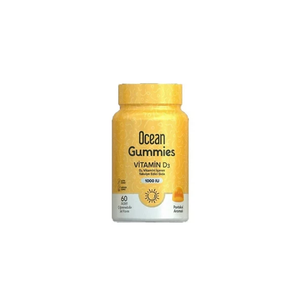 Ocean Gummies Vitamin D3 1000 IU 60 adet Çiğnenebilir Jel Form ürün görseli 1