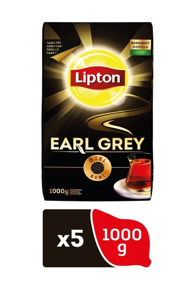 Lipton Earl Grey Dökme Çay 1000 gr Beşli Set ürün görseli 1