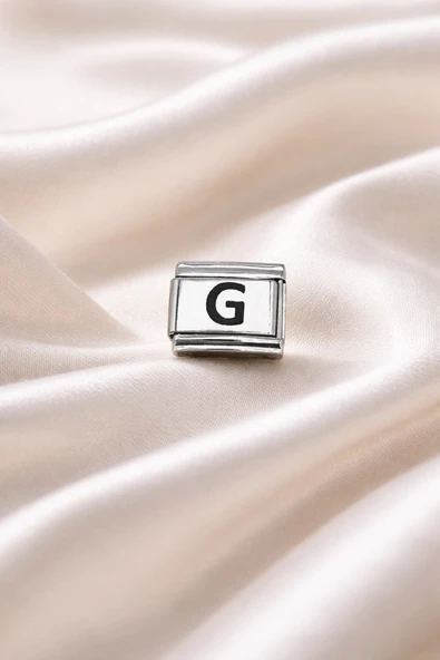 Norino Nomination Uyumlu G Harf Charm , Çelik Bileklik Aksesuarı , Kişiye Özel Harf Modülü , Şık & Minimal Tasarım ürün görseli 1