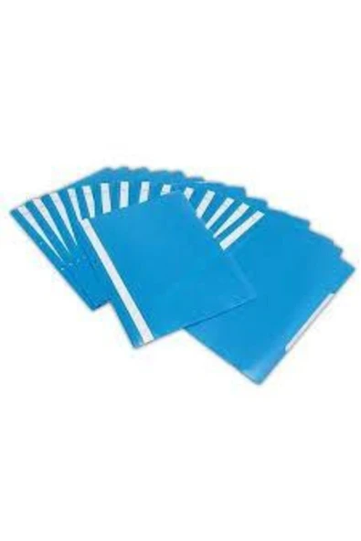 Noki Telli Dosya Plastik Ekonomik A4 Mavi 50 Adet - Resim 2