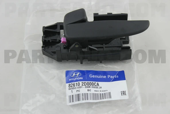 Hyundai Elantra 2001-2007 Kapı İç Açma Kolu Ön Sol Gri Boyalı (Oem No: 826102D000Ca) ürün görseli 1