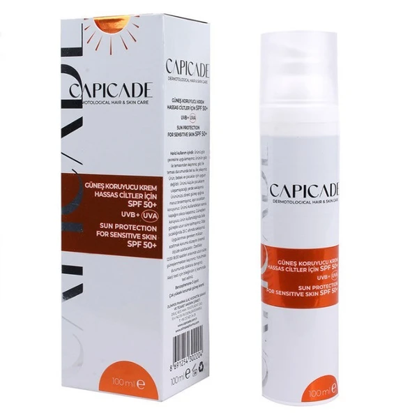 Capicade Güneş Koruyucu Krem Hassas Ciltler İçin Spf 50+ 100 ml ürün görseli 1