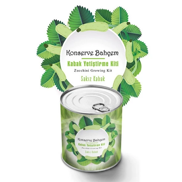 Norino Norino® Konserve Bahçem Evde Konservede Sakız Kabak Yetiştirme Kiti ürün görseli 1