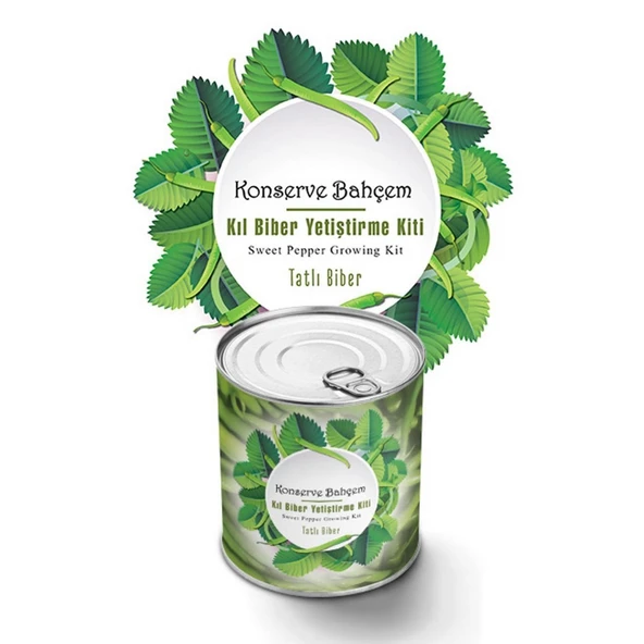 Norino Norino® Konserve Bahçem Evde Konservede Tatlı Sivri Biber Yetiştirme Kiti ürün görseli 1