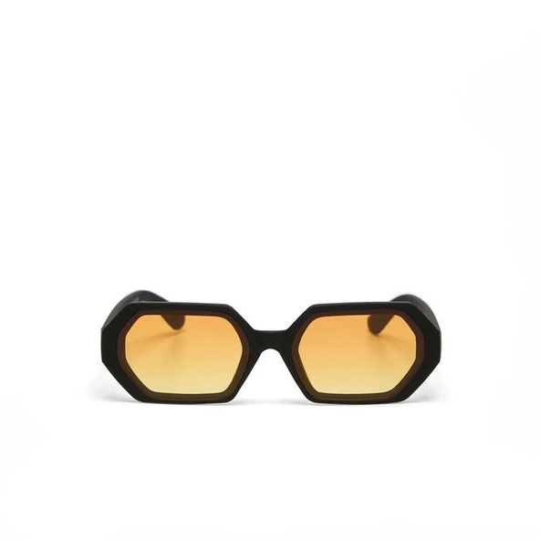 Okkia Andrea Altıgen Unisex Güneş GözlüğüSiyah / Lens : Sarı ürün görseli 1