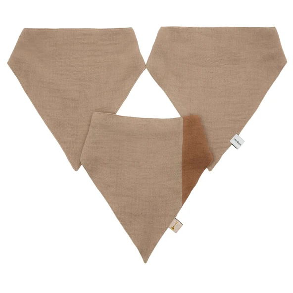 Miniboni 3'lü Müslin Fular - Beige - Resim 3