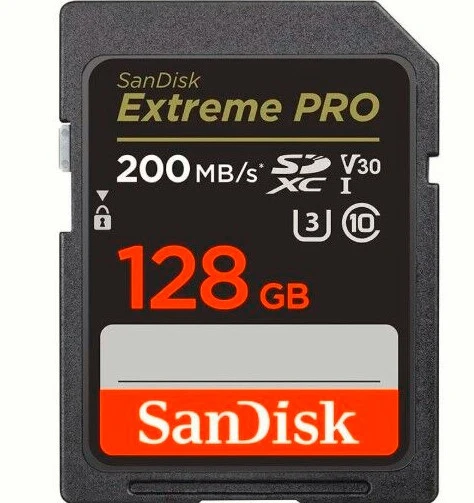 Sandisk 128GB SDXC UHS-1 Extreme Pro 200MB/s Hafıza Kartı ürün görseli 1