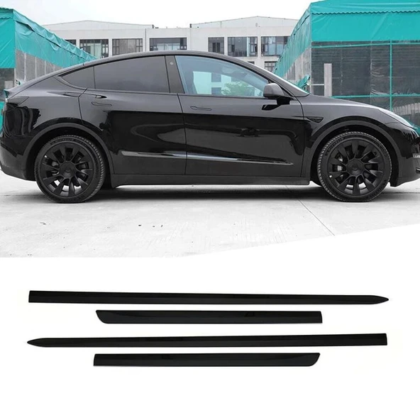 AUTOGP Tesla model y kapı koruma çıtası pianoblack 4 parça 2020 / 2024 ürün görseli 1