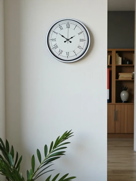 Norino 36 Cm Beyaz Roman Rakamlı Duvar Saati ürün görseli 1