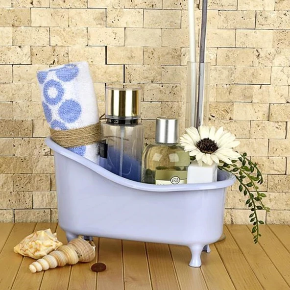 Norino Norino® Dekoratif Mini Küvet Şeklinde Çok Amaçlı  Banyo Düzenleyici Sepet ürün görseli 1