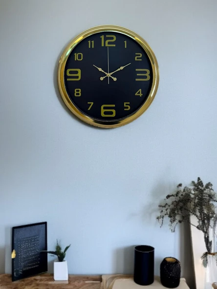 Norino Elegance Gold Luxury 40 Cm Metal Duvar Saati ürün görseli 1