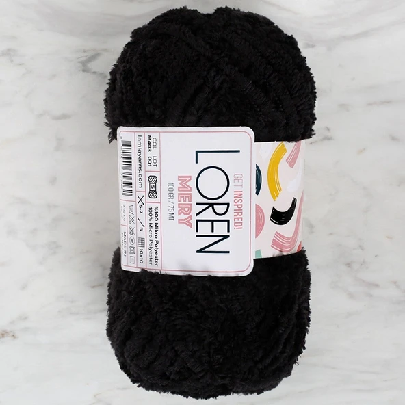 Norino Loren Mery Siyah El Örgü İpi - M403 - 34311 ürün görseli 1