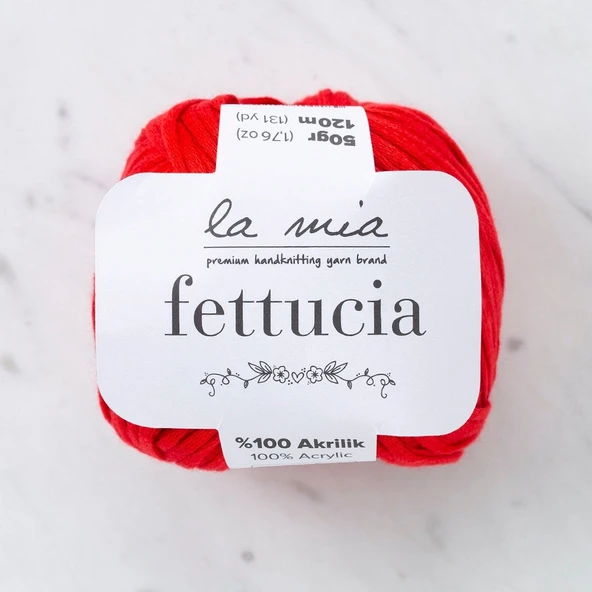 Norino La Mia Fettucia Kırmızı El Örgü İpi - L092 - 33882 ürün görseli 1