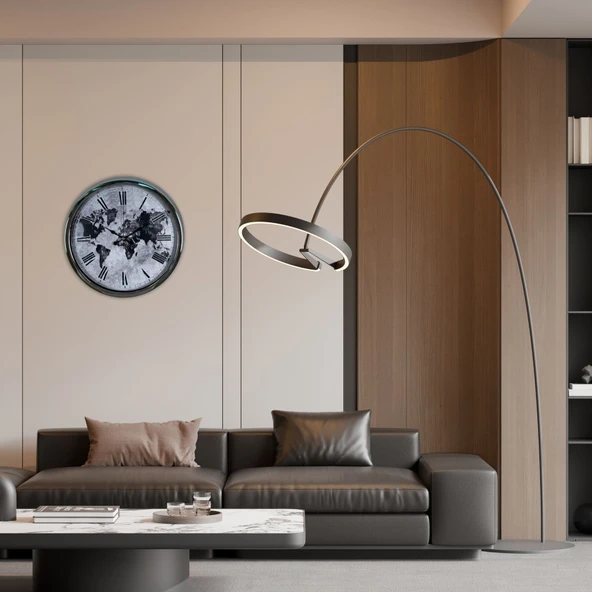 Norino Global Silver 40 Cm Metal Duvar Saati ürün görseli 1