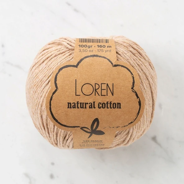 Norino Loren Natural Cotton Ten Rengi El Örgü İpi - R084 - 33922 ürün görseli 1
