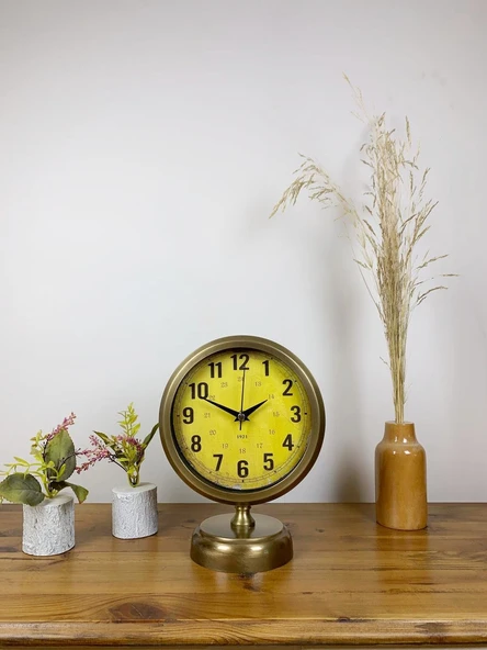 Norino Eskitme Metal Vira Masa Saati 25×20 cm ürün görseli 1