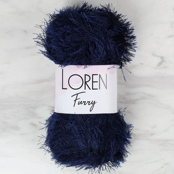 Norino Loren Furry Lacivert El Örgü İpi - RF005 - 34044 ürün görseli 1