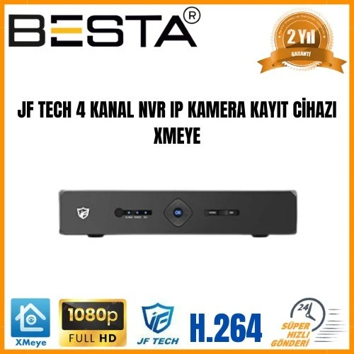 Norino JF TECH 4 Kanal 2 MP 1080P NVR IP Kamera Kayıt Cihazı Xmeye KD-5004N ürün görseli 1
