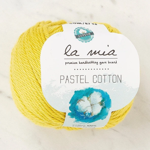 Norino La Mia Pastel Cotton Hardal Sarı El Örgü İpi - L189 - 33955 ürün görseli 1