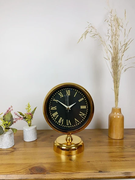 Norino Gold Metal Sade Masa Saati 25×20 cm ürün görseli 1