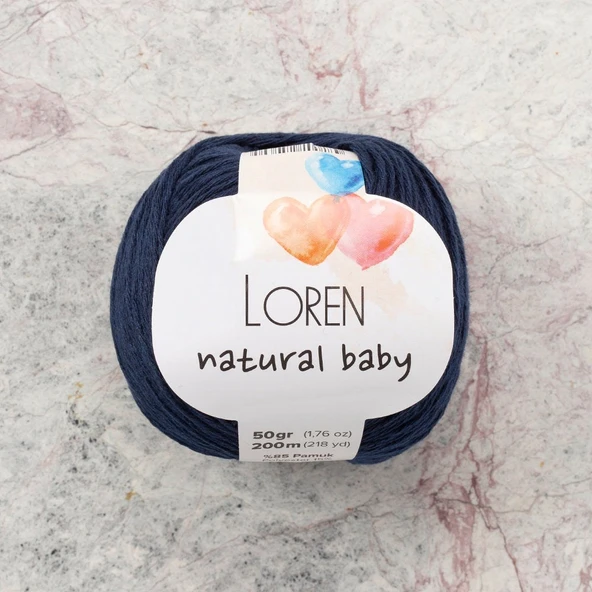 Norino Loren Natural Baby Lacivert El Örgü İpi - R005 - 33940 ürün görseli 1