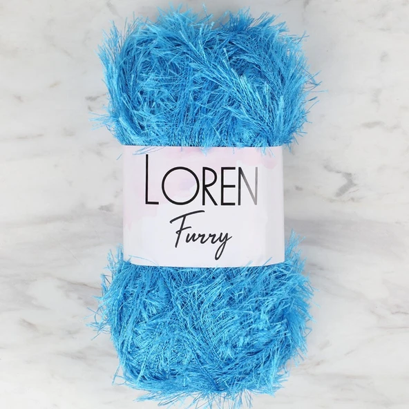 Norino Loren Furry Mavi El Örgü İpi - RF003 - 34042 ürün görseli 1